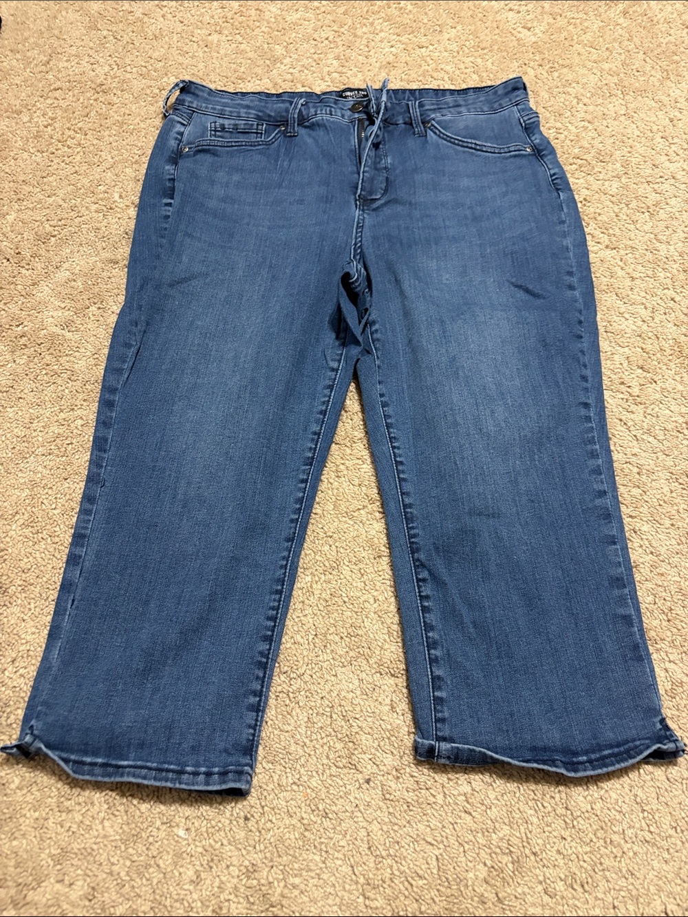 NYDJ Curves 360 Denim Capri Pants Size 14